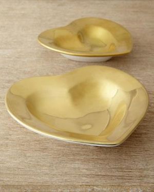 Gifts for women - Gold Medium Heart Dish - AERIN.jpg